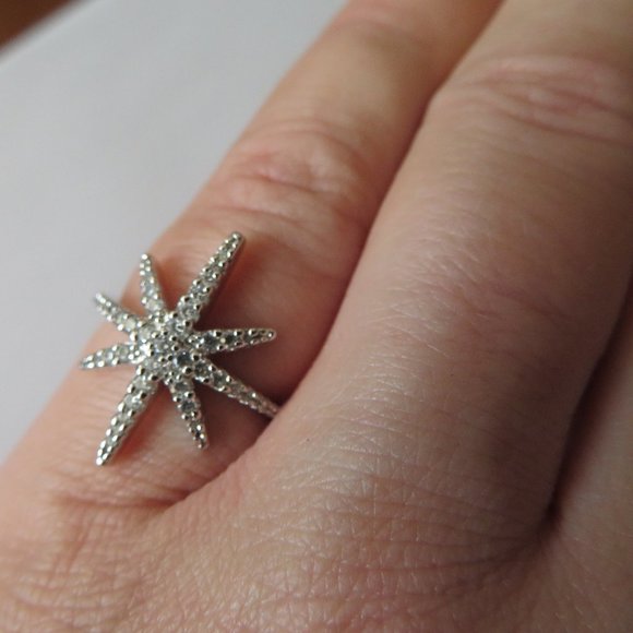 APM Monaco Sterling Silver Météorites Small Star Ring - Picture 14 of 16